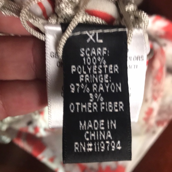 2pcs Fringed Cowl Scarf and Nine West Leather Belt - Picture 7 of 8